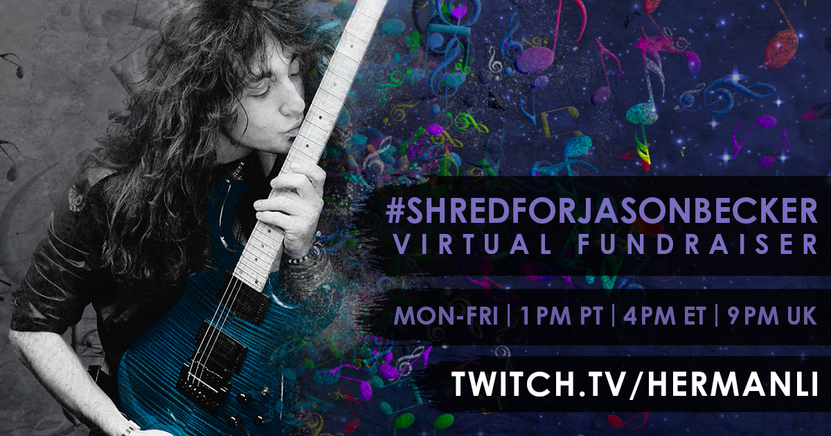 jasonelibecker's tweet photo. This week, we welcome Jason home from the hospital! We also continue to celebrate Jason and help with his fight against #ALS by welcoming the following guests to @HermanLi's @Twitch channel:
@thew6rst (@Polyphia)
@lynchrocks 
#Satchel (@Steel_Panther) 
@KikoLoureiro &amp; #TosinAbasi https://t.co/QGexA6p07Y