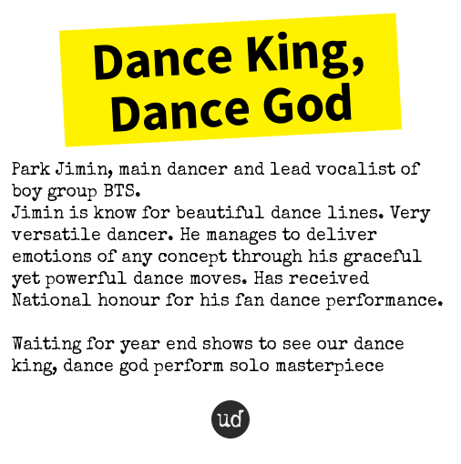 urbandictionary's tweet photo. @xlovelypjm Dance King, Dance God: Park Jimin, main dancer and... https://t.co/UiFLHNrGoL https://t.co/ka9PpuZoLy