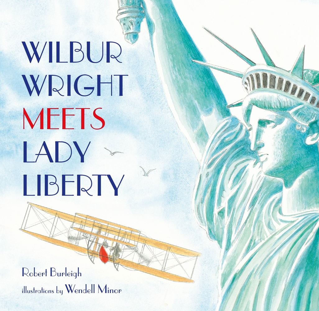 Wilbur Wright Meets Lady Liberty by #RobertBurleigh art by @WendellMinor is an exciting recounting of a historical ride lasting less than ten minutes. For every one of those minutes, you, like the spectators and Wilbur Wright, are enveloped in euphoria. librariansquest.blogspot.com/2021/04/an-int…