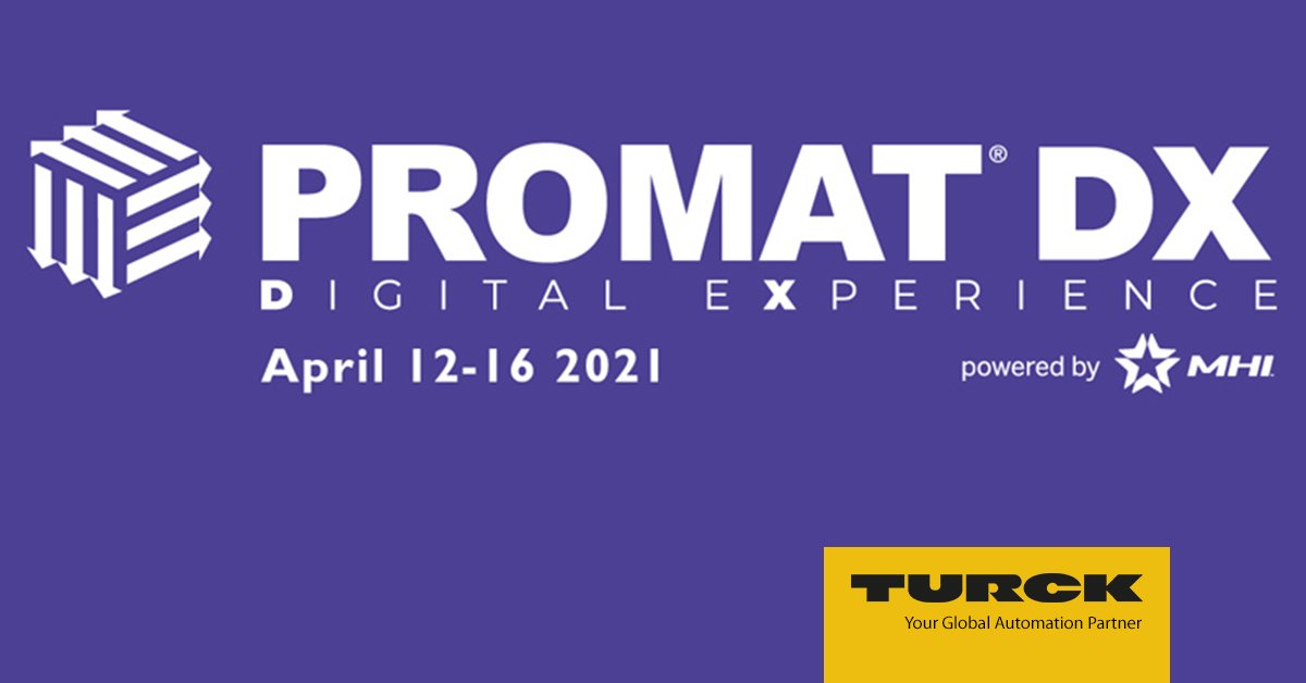 Book a virtual meeting or demo with Turck during #ProMatDX to discuss our latest solutions to improve inventory visibility, conveyor operations, networked communication and more.  Register here: bit.ly/3m3z2Y3