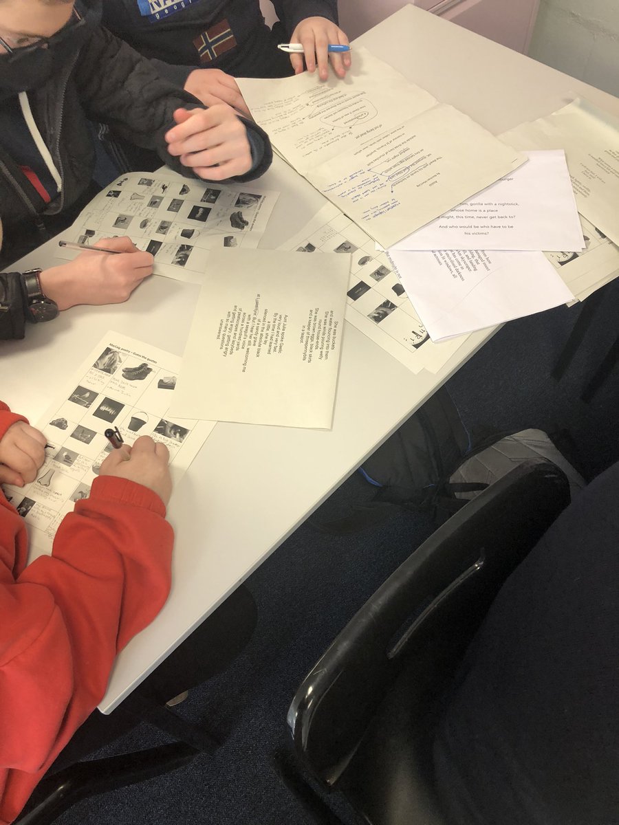 EnglishBarrie's tweet photo. S4 enjoying some Scottish Set Text Recall Games this morning at Easter School. MacCaig Connect 4 and Jenga went down a treat 🤩 https://t.co/oAyeXUAujM