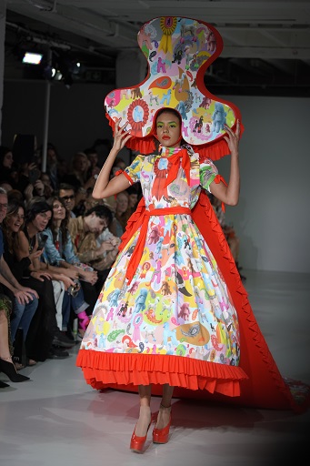 Dr Pam Hogg is helping to celebrate the 150th anniversary of Paisley Museum by donating one of her fabulous creations incorporating Paisley Pattern and encouraging people to #ShowUsYourPaisley. 
Picture 1 Photo Credit – Simon Armstrong
Picture 3 Photo Credit – Mariana Cattoir