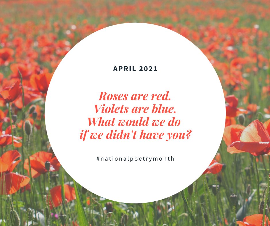 What would we do without our sponsors, staff and volunteers? You have played a vital role at The Salvation Army in Green Country throughout the years.  We're also grateful for all our Boys &amp; Girls Club contributors too. We appreciate you and thank you! #NationalPoetryMonth
