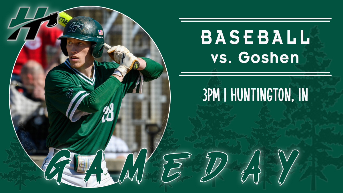 HU_Sports's tweet photo. BSB | #GAMEDAY!

#HUBSB will wrap up their series against Goshen at home this afternoon

⚾️ @baseball_HU vs. Goshen College

🕒 DH Game 1 - 3:00 pm

📍Forest Glen Park | Huntington, IN

📻 Game 1 - https://t.co/uiTeu5hcny
🖥️ Game 2 - https://t.co/cYbqSoI2RV

#LetsGoHU🌲⚾️
#ACE https://t.co/2G6DZdGr2x