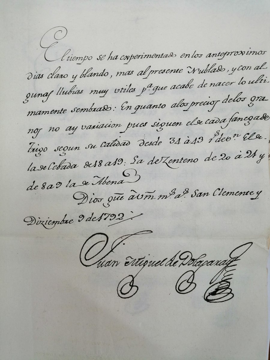 ❓Sabes qué son "Los Temporales"❓

✅ El Archivo Histórico de #Cuenca conserva " Los Temporales", documentos (s. XVIII- s.XIX) en los que constan muchos datos de las inclemencias meteorológicas tan importantes para la agricultura. 

Conoce más en 👉cultura.castillalamancha.es/archivos/archi…