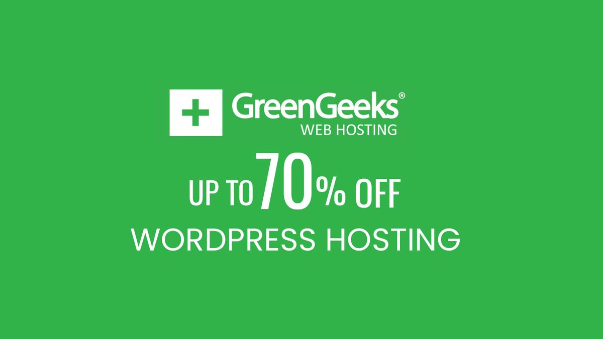 hostinggeek's tweet photo. GreenGeeks 70% Off Worpress Hosting Offer
#greengeeks #hostingoffer #wordpresshosting https://t.co/evCJlhA7UK