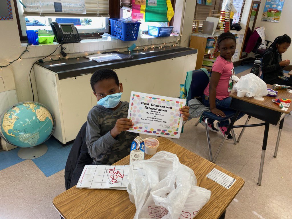 DrPeeples's tweet photo. @MsFrickeMSW Congrats to @BattsElder and her class for the best face to face attendance in March! They’ve had the highest three months in a row... in a pandemic! @ConeCougars @MsFrickeMSW https://t.co/urfgIiCzOW
