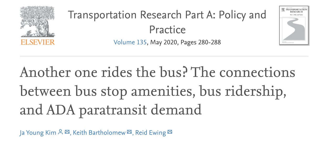 DavidZipper's tweet photo. Just found this 2020 analysis of bus stop improvements, a powerful example of 'mundane mobility' solutions.

Salt Lake City's UTA invested in benches, shelters, &amp; sidewalks at 30 stops. Result: bus ridership rose and paratransit trips fell (saving UTA $).

https://t.co/0DSGOkbMez https://t.co/v5FRxMRtAC