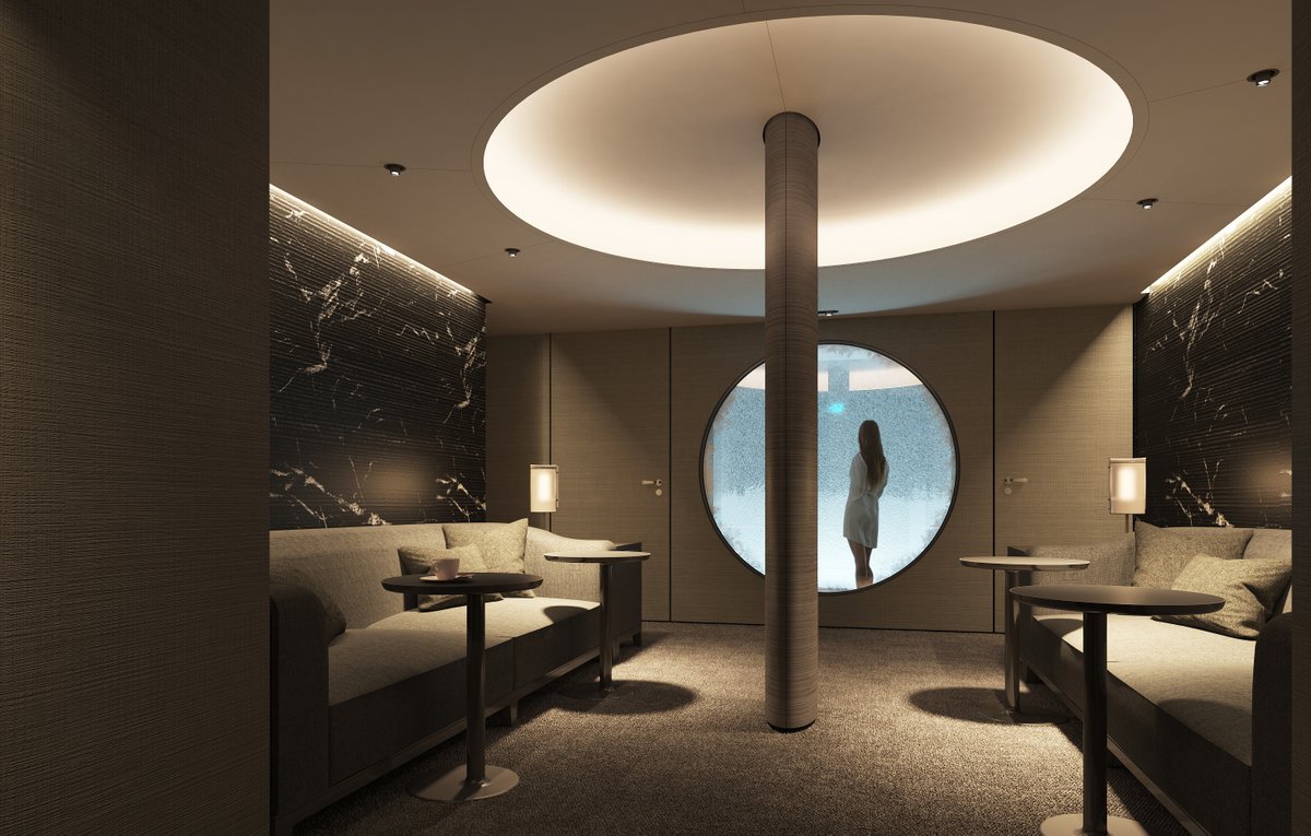 QuirkyCruise's tweet photo. Not really sure what a "snow room" is, but it's among the audacious & envelop-pushing features of @ponant_cruises posh 270-pax dual-fuel, LNG-powered, hybrid electric icebreaker Le Commandant-Charcot. Our latest by #AnneKalosh — https://t.co/kSreKEAbJx https://t.co/j11mP64zhU