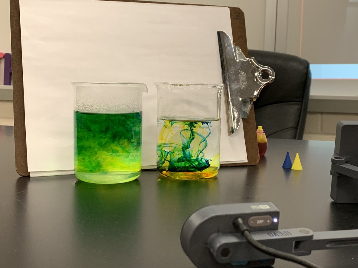 SCaldwell_CBSD's tweet photo. Molecules in Motion Demo today in class- comparing the movement of particles in hot vs cold water using food coloring to let us “see” the particles moving! @CBUnamiMS #TeamSpark https://t.co/CiIe2eXt0Q