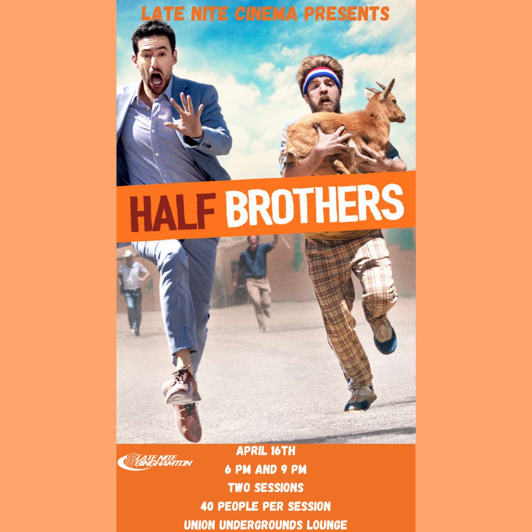 LateNiteBing's tweet photo. Join Late Nite this weekend for Stuff a Plush! Bring your friends for fun night of coloring and making your own stuffed animal!! This Friday 4/16 Late Nite Cinema presents Half Brothers. 🦊🐰🐑🐥 https://t.co/L3fFBed6pS