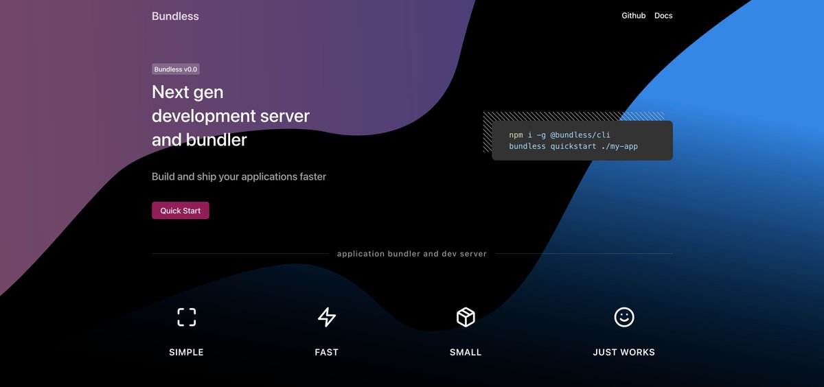 But there are new nextgen build tool contenders!Enter Bundless by  @__morse It looks interesting, as it bets fully on esbuild and its plugin ecosystem, even for the production build. https://github.com/remorses/bundless