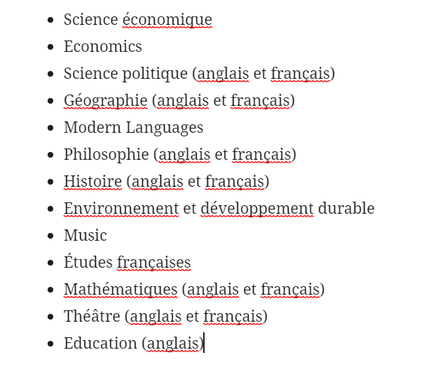 MISE À JOUR : D'autres programmes pourraient s'ajouter au cours de la journée, mais jusqu'à présent, près de 35 professeurs  ont été remerciés dans les programmes en français et anglais suivants: