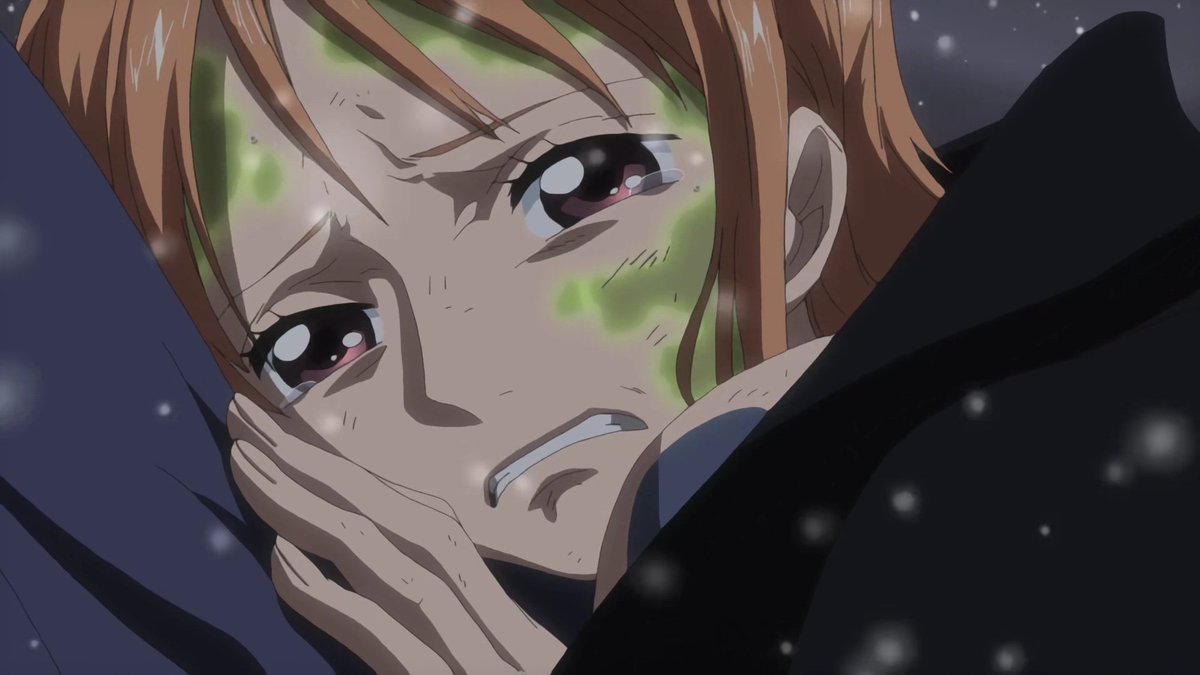 NAMI STARTED CRYING WHEN USOPP TOLD HER THE WHOLE CREW CAME BACK TO SAVE HER AHHH MY HEART  WHY AM I CRYING WITH HER ?!?!