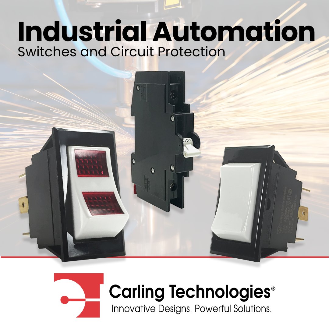 carlingtech's tweet photo. Carling Technologies offers a complete line of hydraulic-magnetic circuit breakers and switches ideal for many industrial automation applications. Click here to learn more: https://t.co/DG7yyxJtoz

#industrialautomation #switches #circuitprotection   #motorcontrollers  #robotics https://t.co/TcFELv55Zm