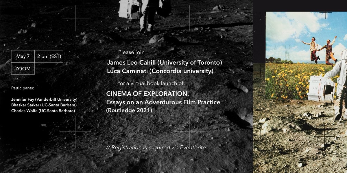 wowkamy's tweet image. @jamesleocahill and I will be hosting a virtual book launch of our collection Cinema of Exploration on May 7 at 2pm (EST). Join us!