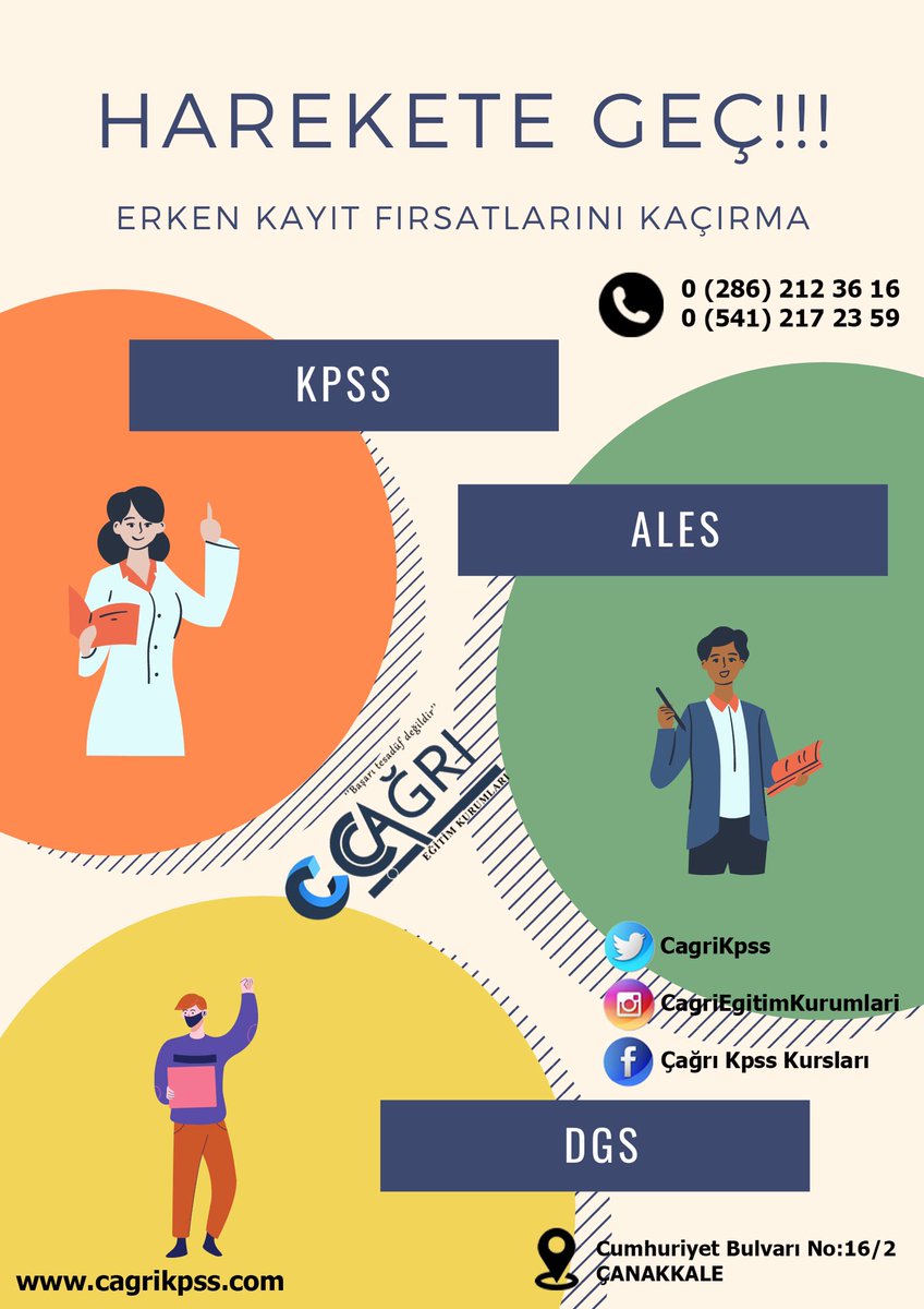 2022 KPSS’ye kaydını yaptır bu yıl derslere ücretsiz katıl...👍❗️❗️❗️

#kpss #kpss2021 #kpssönlisans2021 #kpsshazirlik #kpsshazırlık #kpssgüncel #kpssgüncelbilgiler #comu #çomü #kayıt #erken #çanakkale #2021kpss #öabt #ales #dgs #ales2021 #dgs2021 #alesbahar #ales1 #ales2 #kpss2