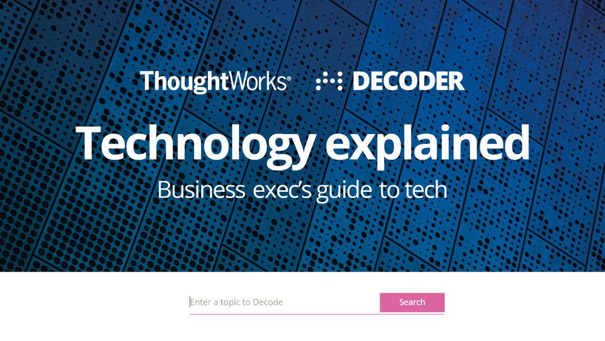 thoughtworks's tweet image. If you unclear around tech terminology, we've created the ultimate C-level guide. Learn more about our Decoder: #TWDecoder thght.works/3d8Tm7h.