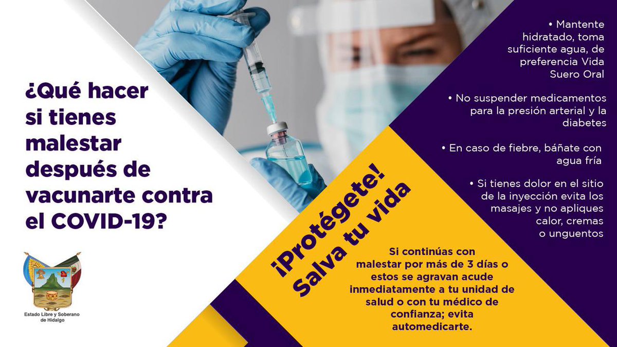 UPPachuca's tweet image. #BuenLunes

En caso de que persista algún malestar más de 3 días, acude a tu unidad de salud. 

En Hidalgo se están vacunando a nuestros adultos mayores contra el #COVID19, por ello, debemos seguir las recomendaciones.

#OperativoEscudo
#UniversidadPromotoraDeSalud