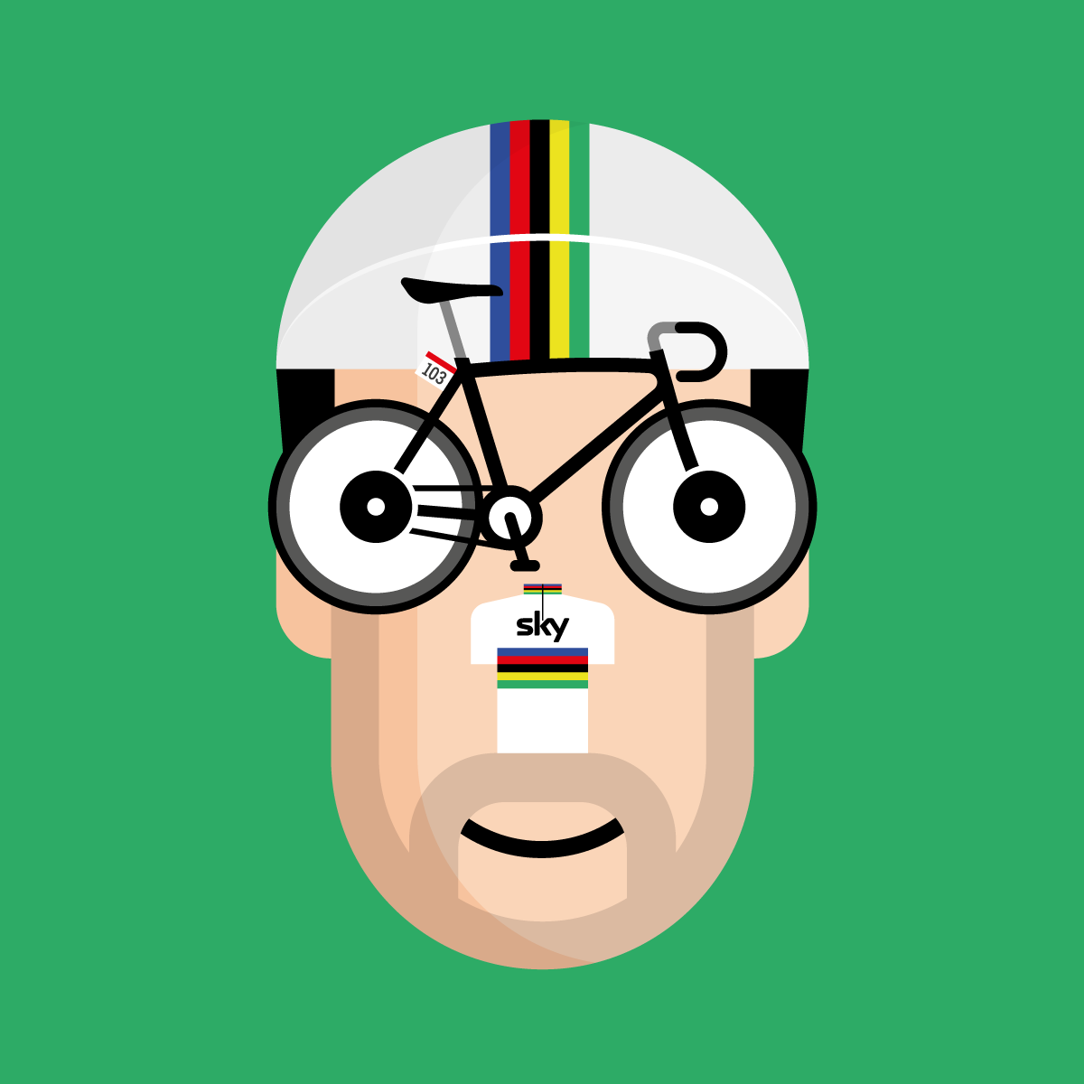 MOCKSTARSROCK's tweet photo. Great to see #Cav AKA @markcavendish back to winning ways after taking his first stage victory since 2018 on stage two of the #TourofTurkey

This is my portrait of the legendary #ManxMissile I created a while ago to celebrate him becoming World Champion.

#TUR2021 https://t.co/9sdtmfPZEo