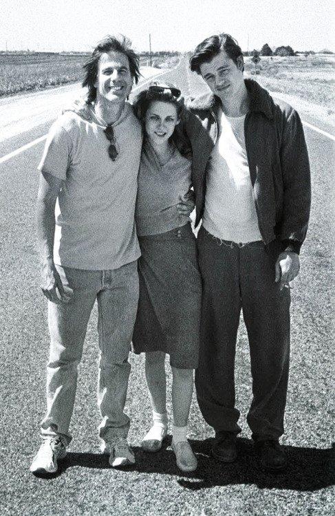 Walter Salles, Kristen Stewart e Sam Riley no set de ON THE ROAD, 2012.
