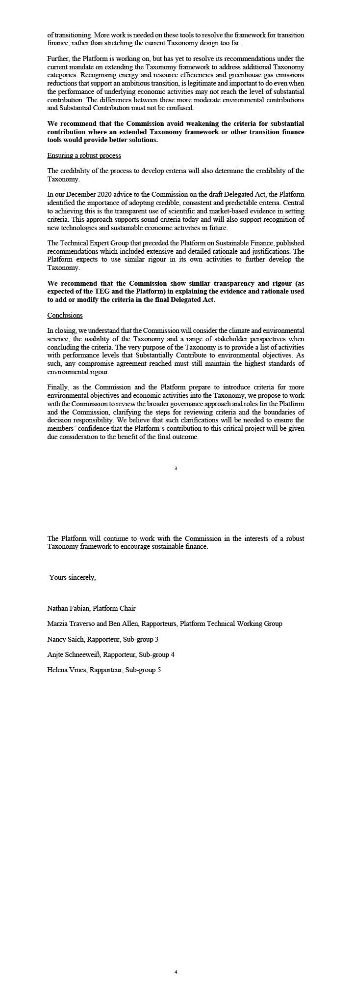 Nathan Fabian on Twitter "The Platform on SustainableFinanceEU rapporteurs and I have written