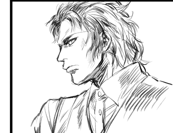 描き散らし(ひじかた編) さっきリアル寄りの話をしてたのでちょっと真面目に人物デッサン