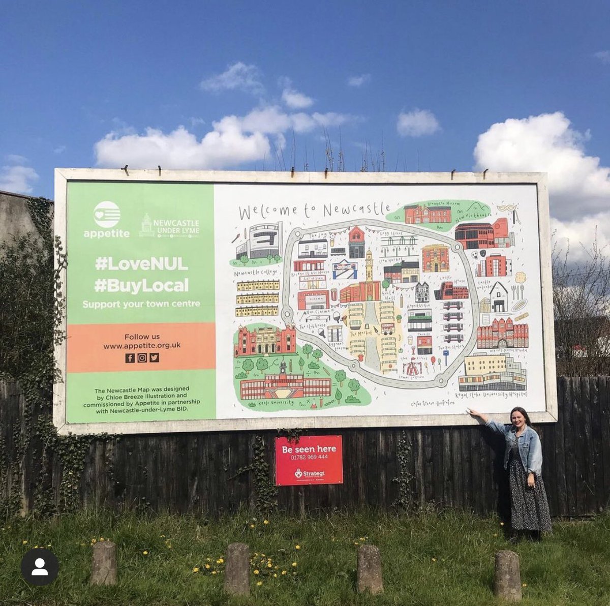 It’s amazing and surreal to see my work blown up on a billboard in Newcastle-Under-Lyme Town Centre 💓 

Only feels like recently I designed my first ever map and now there’s one blown up this big for everyone to see! ✨

Thank you to @appetite_stoke for their commission 🙌🏼