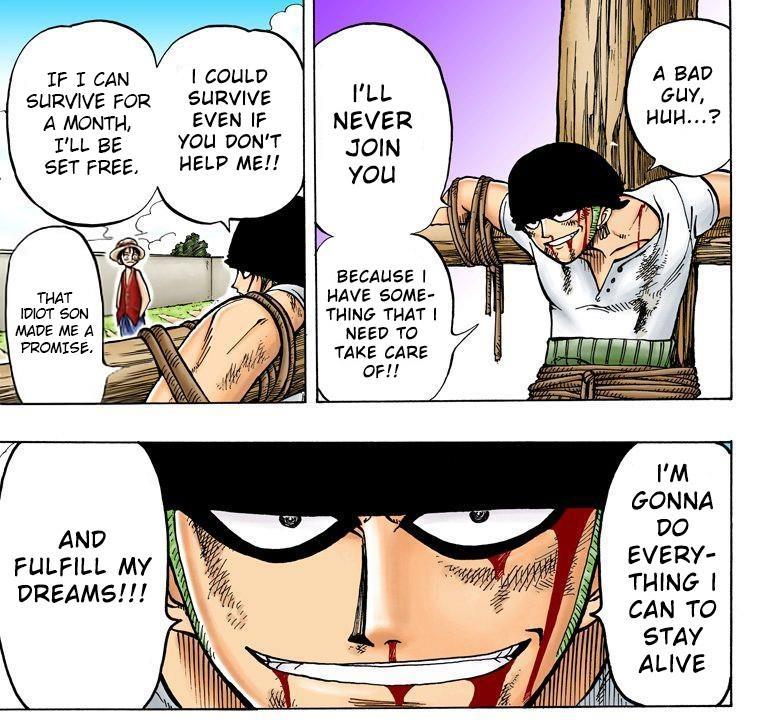 (My battery ran out my bad) EXHIBIT E:CONQUERORS RESIST SUBORDINATION. It's very rare to have Conqueror subordinates. In both cases of Rayleigh and Zoro, they immedietly rejected the invitation. With Oden he ASKED for it but tried to kill whitebeard first and was REJECTED