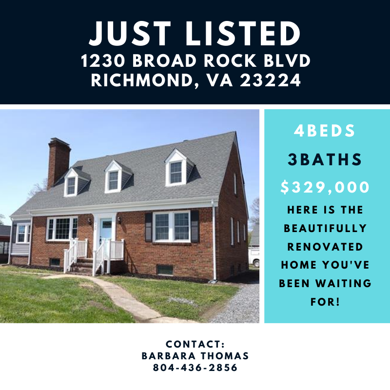 llc_liberty's tweet photo. 1230 Broad Rock Blvd, Richmond, VA 23224
4 Beds 3 Baths
$329,000

Here is the beautifully renovated home you've been waiting for! 

Check our listing here:
https://t.co/U3AMhia5PJ https://t.co/cy7ncKgNF5