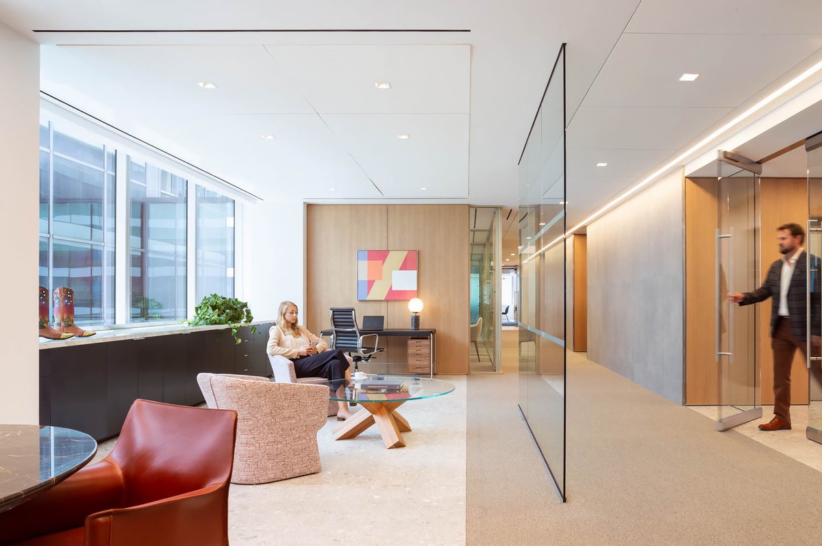 HITTContracting's tweet photo. At more than 100,000 sf, this sprawling, four-floor interior renovation for law firm @bakerbotts was one for the books! Our #HITTLawFirms team paired up with @gensler to complete this project in the heart of Washington, D.C. #BakerBotts #Gensler #GeneralContractor #WashingtonDC https://t.co/62yrXYBpQm