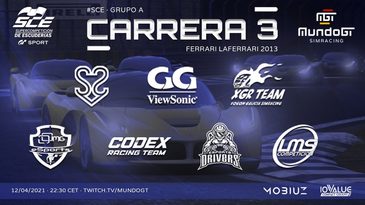 Emoción asegurada en la #SCE con los equipos del Grupo A cara a cara con los LaFerrari en Dragon Trail. 

Os esperamos después de la #DivOro en twitch.tv/MundoGT

Te lo cuentan 🎙️ <a href="/Arroyo_F1/">Mario Arroyo</a> &amp; 🎙️ <a href="/ValverdeSer/">Sergio Valverde</a>