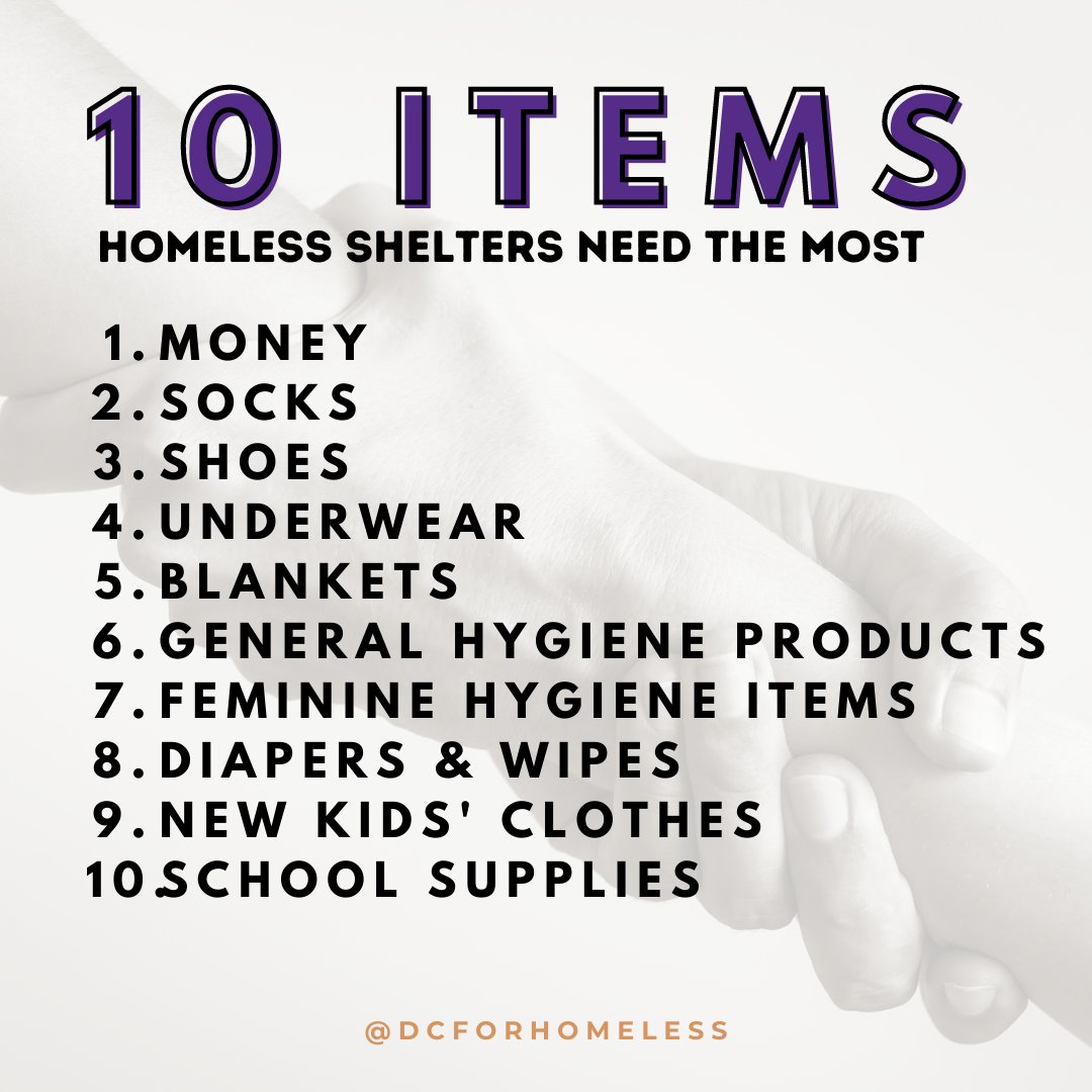 DCCFH_202's tweet photo. If everyone did one simple act of kindness, it could change the lives of thousands of people. 

These are just some of the most needed items you can compile to help your local community. 👇

#dccfh #homelessness #washingtondc https://t.co/LQIPFV1QY7
