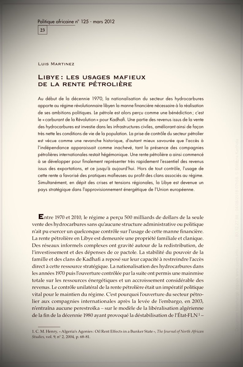 JMJalel_H's tweet photo. It is quite something to come across the name of #Libya’s current Economy Minister featured as a key player in an academic article written 10 years ago on #Libya’s political economy under #Qadhafi.
Mohammed al-Huaweij https://t.co/AFsQ4r3Z3x