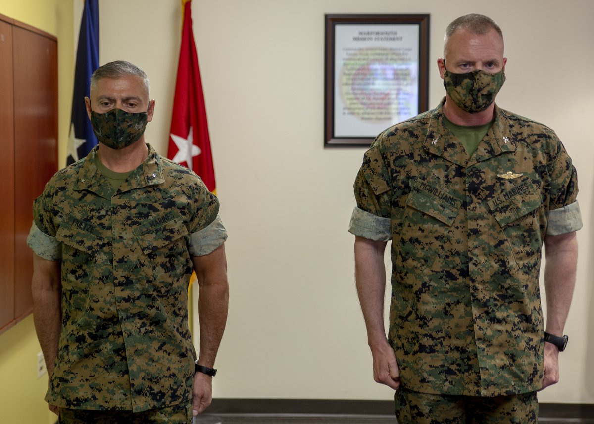 MARFORSOUTH's tweet image. Col. Michael McWilliams took command of U.S. Marine Corps Forces, South, today succeeding BGen. Phillip Frietze. Welcome to the team, Col. McWilliams! #MARFORSOUTH #BuildOurTeam PRESS RELEASE: dvidshub.net/r/uh5mk4