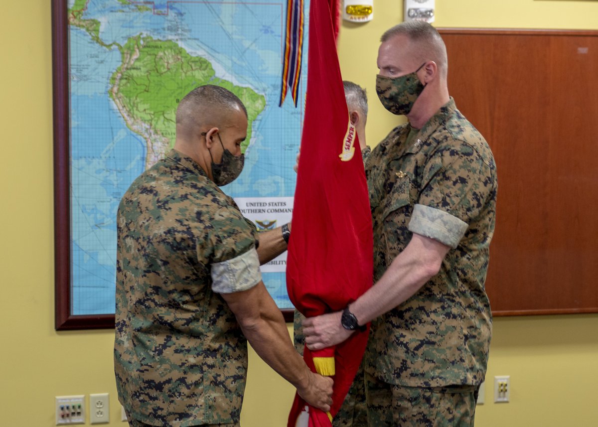 MARFORSOUTH's tweet image. Col. Michael McWilliams took command of U.S. Marine Corps Forces, South, today succeeding BGen. Phillip Frietze. Welcome to the team, Col. McWilliams! #MARFORSOUTH #BuildOurTeam PRESS RELEASE: dvidshub.net/r/uh5mk4