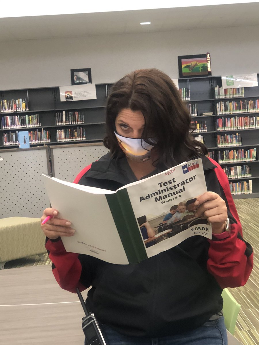TechieDanielle's tweet photo. Our testing coordinator was caught reading her testing manual during D.E.A.R. ! #meadreads https://t.co/1vLh972pLI