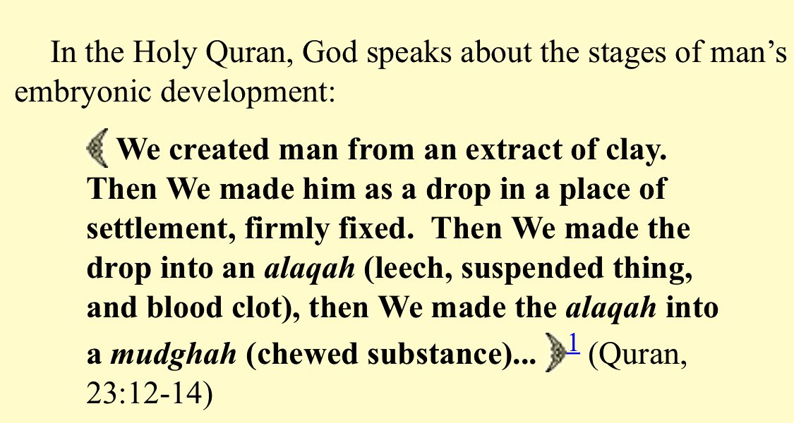 A) The Quran on Human Embryonic Development:A Scientific Miracle of the Quran(Ramadan Mubarak Brothers & Sisters )