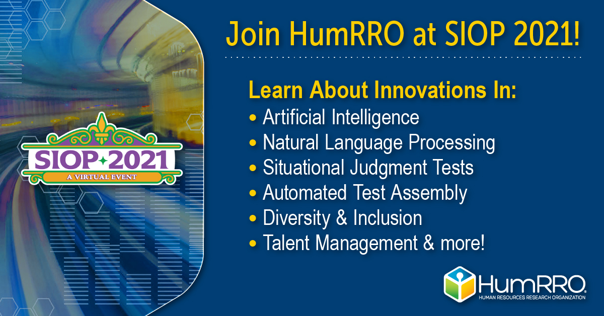 HumRROorg's tweet photo. #SIOP21 @SIOPtweets is this week and our #IOPsych experts are excited to share insights and research during our nearly 2 dozen sessions on topics like those listed below. For a full #HumRROatSIOP schedule, go to https://t.co/p8bgitZlEJ 
RT &amp; Bookmark!
#HumRROGivesBack https://t.co/vbYcBmxYjn
