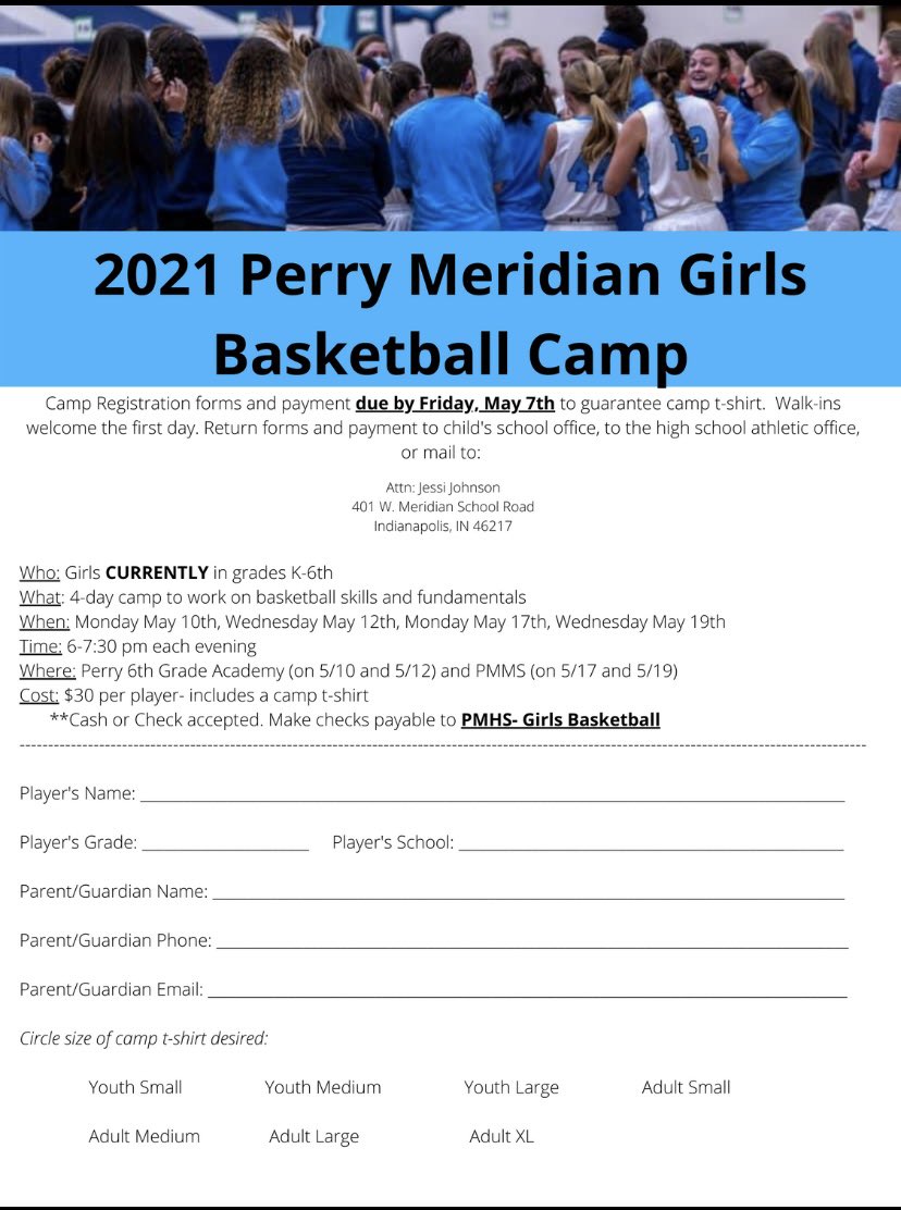 JOIN THE FUN!! 

Perry Meridian Girls Basketball Camp registration forms are now available! Flyers will be sent home with all elementary girls this week. Copies also available online at pmhsfalcons.com