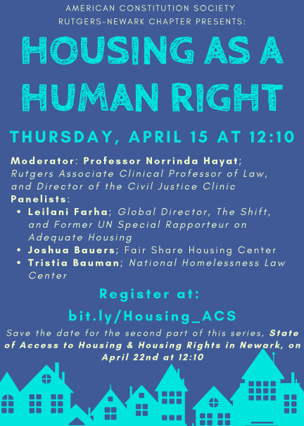 National Homelessness Law Center (@homeless_law) on Twitter photo Register for Housing as a Human Right moderated by @norrindahayat and featuring Law Center senior attorney <a href="/GotNoPlace/">Tristia Bauman</a>, <a href="/leilanifarha/">Leilani Farha 🍉</a>, and Joshua Bauers of <a href="/FairShareNJ/">Fair Share Housing Center</a>!
You can sign up here: bit.ly/Housing_ACS Register for Housing as a Human Right moderated by @norrindahayat and featuring Law Center senior attorney <a href="/GotNoPlace/">Tristia Bauman</a>, <a href="/leilanifarha/">Leilani Farha 🍉</a>, and Joshua Bauers of <a href="/FairShareNJ/">Fair Share Housing Center</a>!
You can sign up here: bit.ly/Housing_ACS