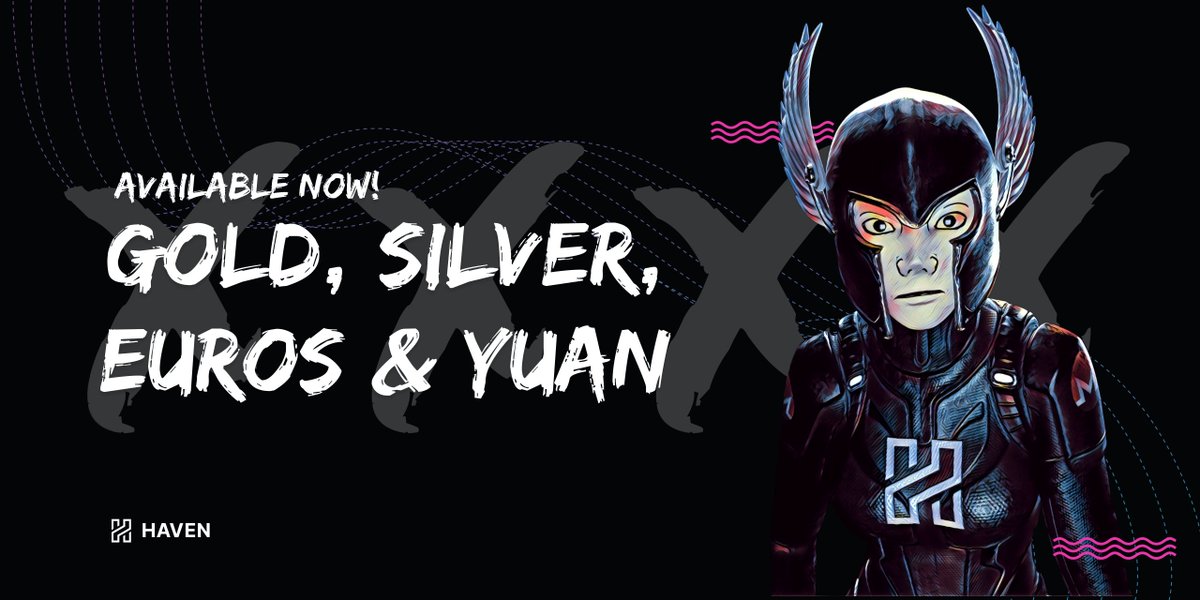 HavenXHV's tweet photo. We're proud to announce today’s xAsset hard fork was a success!

New private assets $xEUR $xCNY $xAU (Gold) $xAG (Silver) are now live on Haven!

Details + links to updated vaults below.

It's the beginning of a new era of financial freedom 👊

$XHV $xUSD

https://t.co/UXaela1UWp https://t.co/w2FhWFx35T
