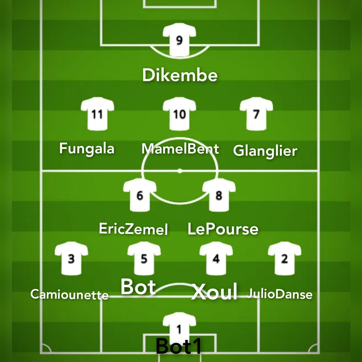 Ce soir nous assisterons au tournoi de <a href="/ElChaps2/">El Chap's</a> 🏟️✅
L'objectif est simple, GAGNER
#WINWIN 
La compo probable: