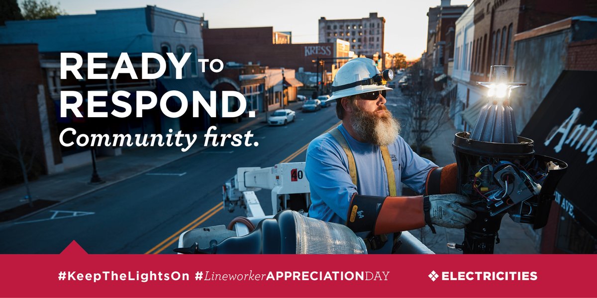 CityofGastonia's tweet photo. Morning coffee? ☕
Charge your cellphone? 📱
If you appreciate electricity, then you will want to thank our lineworkers - today & every day! #NCLineworkerAppreciationDay #PuttingItAllOnTheLine #ThankALineworker @ElectriCities @ElectriCitiesNC https://t.co/SLvkuUwQL9