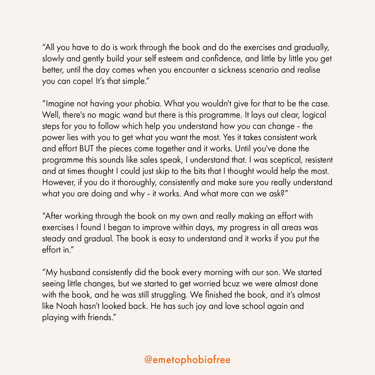 We often get asked - how can I beat my emetophobia with the book? So we thought it would be helpful to lay out how it works and what you can do each day: