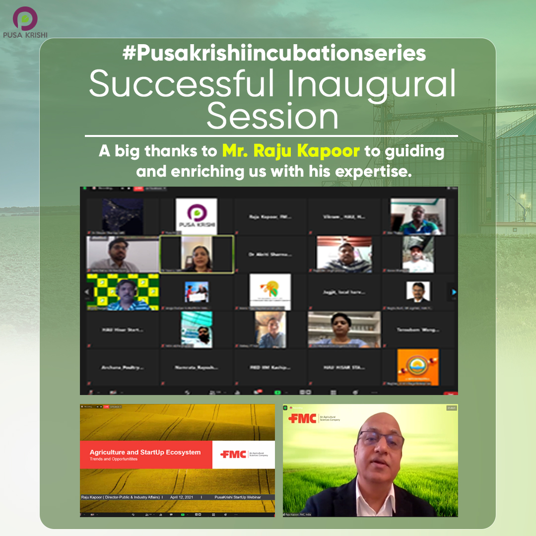 We thank Mr Raju Kapoor, Director, FMC India for sensitizing our startups on the Agri Business Scenario of India. He discussed various emerging trend from Agri Input Services to Retail management. It was a pleasure hosting you sir and thank you to all for attending!