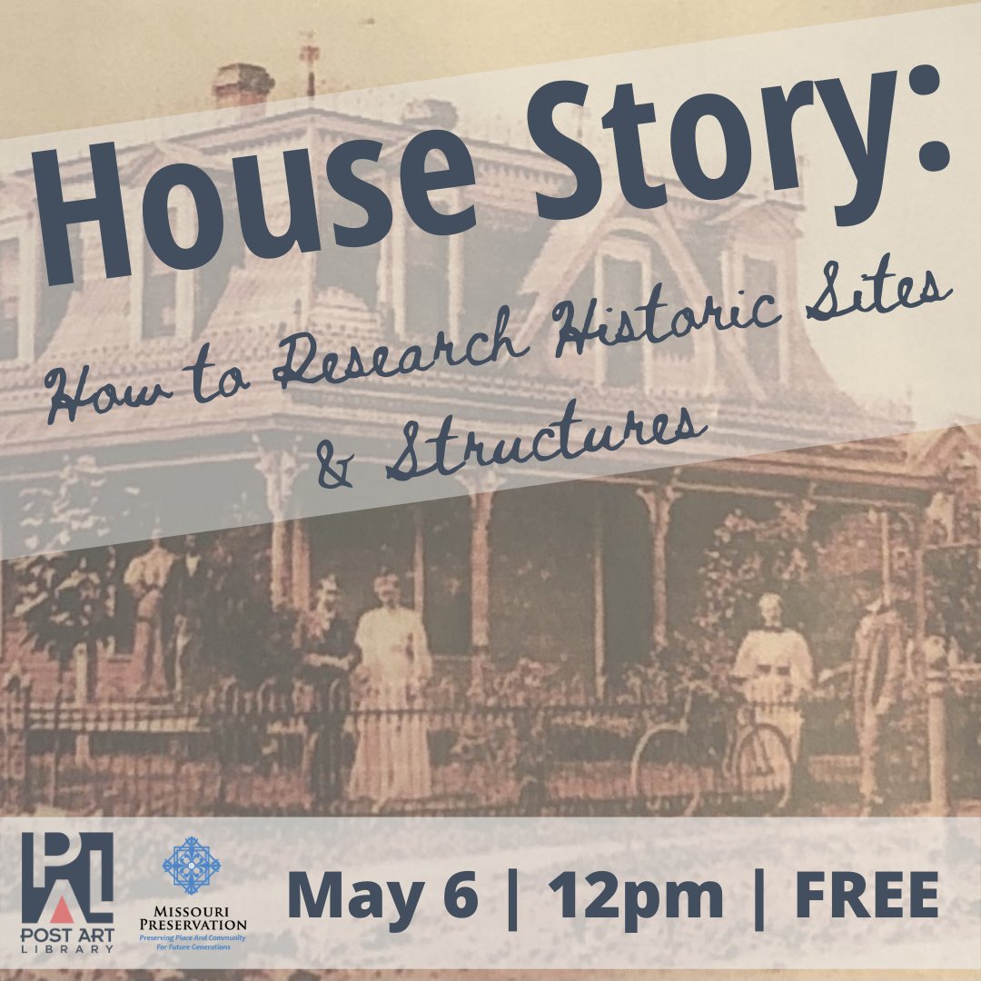 PostArtLibrary's tweet photo. Are you interested in learning about the history of your house? If so, then save the date for our upcoming webinar. More info at:  https://t.co/un7paiDq5e https://t.co/wD23zqdiRK