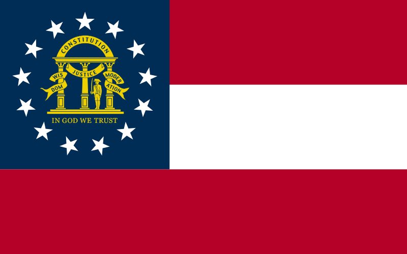 You know those things where it's like "I gave artificial intelligence some Hallmark cards and asked it to write its own"? The Georgia flag looks like someone tried to teach a machine what the American flag looks like.5/10, good try