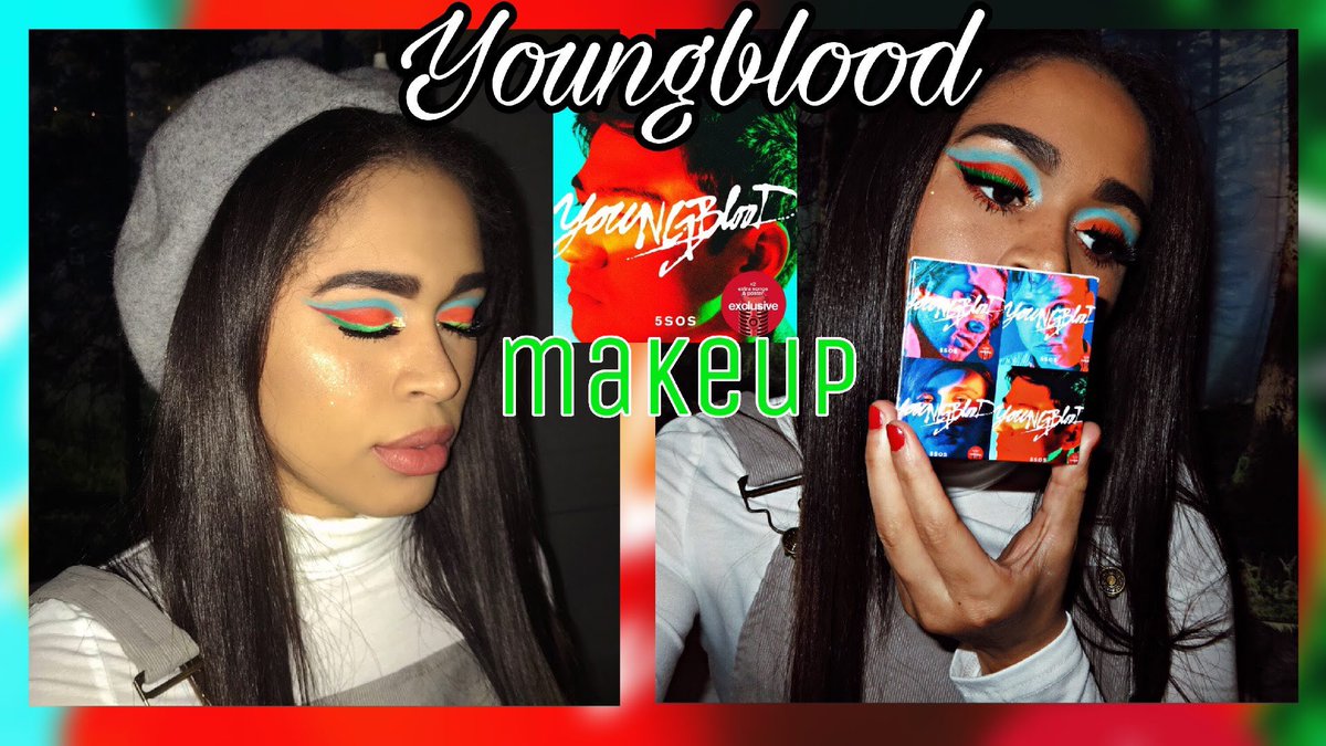 _nyfashionista_'s tweet photo. #3YearsOfYoungblood makeup inspired by the individual cover art @5SOS https://t.co/k1NfOnd8Y4