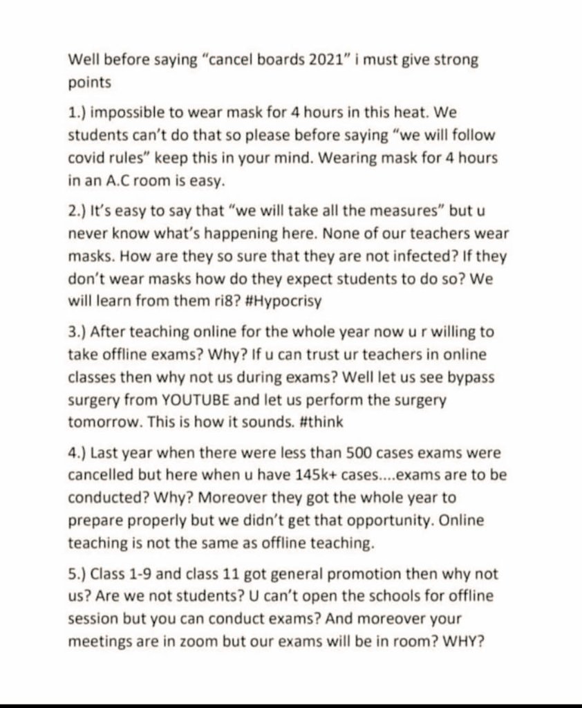 theanuragtweets's tweet photo. #cancelboardexams2021 
waste ur little time but read this 🙏🏻 https://t.co/o0YzOgR0pC